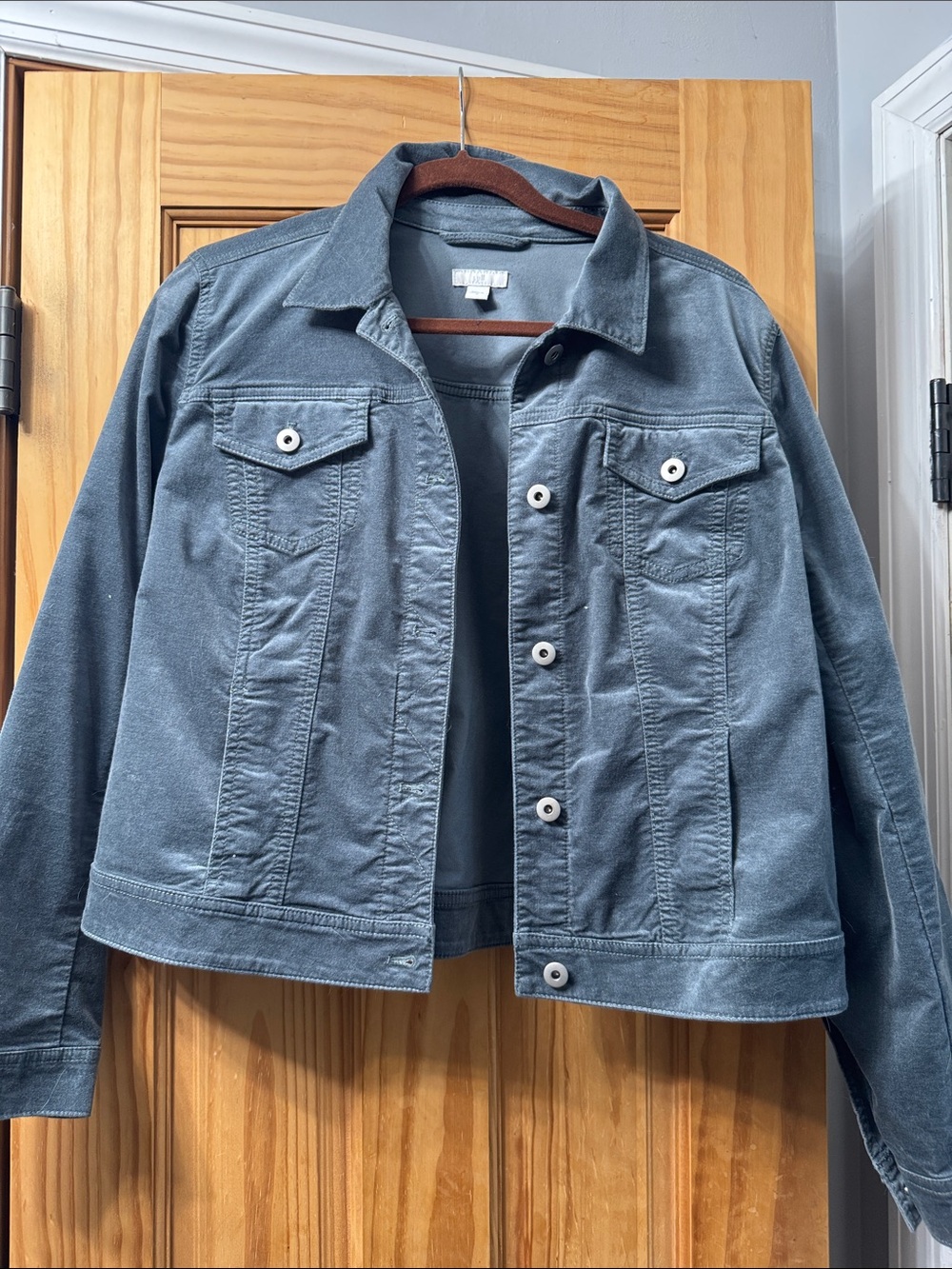 J. Jill Dusty Blue Denim-Style Jacket